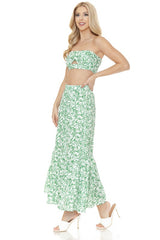 Floral Tube Top & Maxi Skirt Set