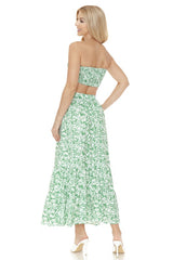 Floral Tube Top & Maxi Skirt Set
