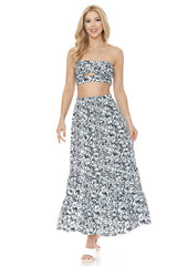 Floral Tube Top & Maxi Skirt Set