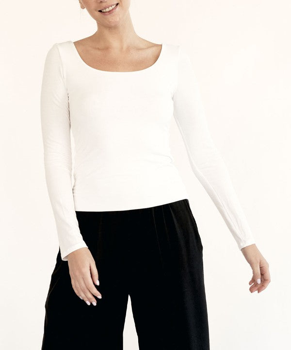 BAMBOO Long Sleeve Double Layered Top king-general-store-5710.myshopify.com