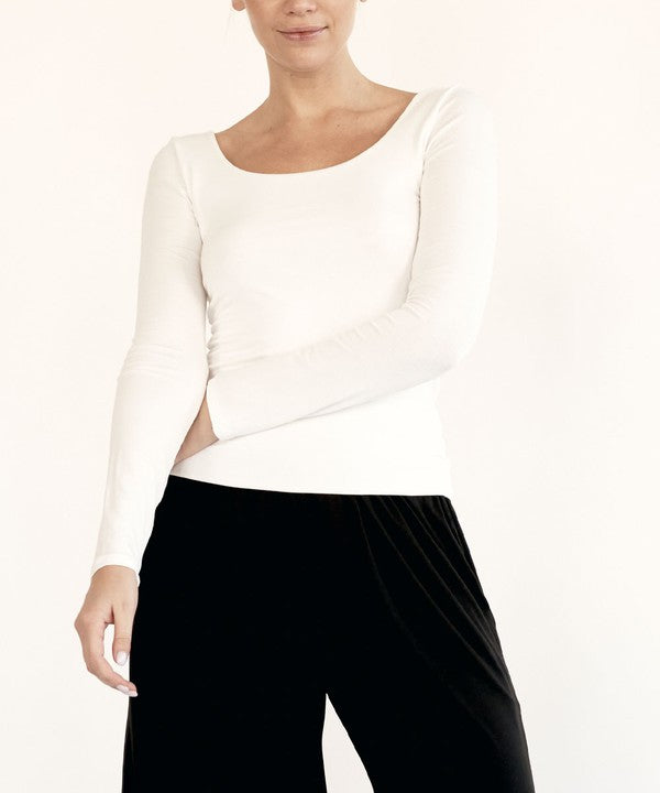 BAMBOO Long Sleeve Double Layered Top king-general-store-5710.myshopify.com