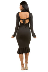 Black Open Back with Strip Maxi Dress king-general-store-5710.myshopify.com