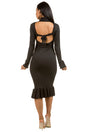 Black Open Back with Strip Maxi Dress king-general-store-5710.myshopify.com