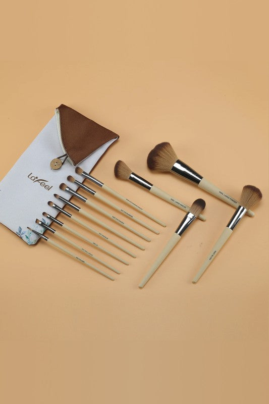 Lafeel Face and Eye Brush Set with Bag king-general-store-5710.myshopify.com