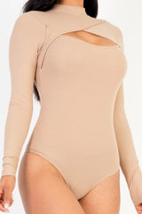 Front Cutout Long Sleeve Bodysuit king-general-store-5710.myshopify.com