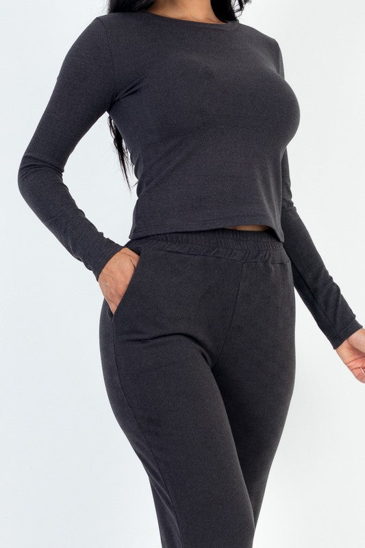 Ribbed Sweatshirt & Joggers Set king-general-store-5710.myshopify.com