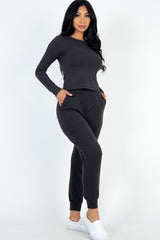 Ribbed Sweatshirt & Joggers Set king-general-store-5710.myshopify.com