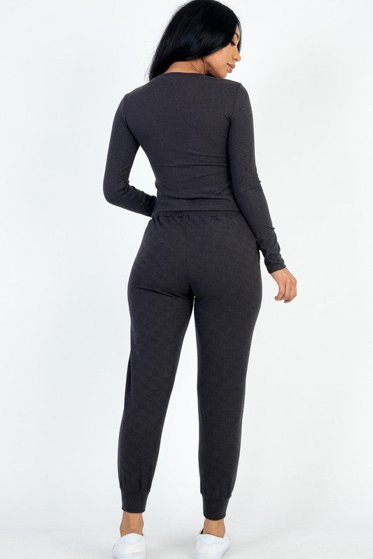 Ribbed Sweatshirt & Joggers Set king-general-store-5710.myshopify.com