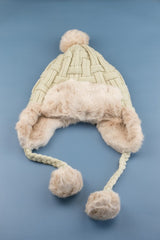 Cable Weave Pom Trapper Hat king-general-store-5710.myshopify.com