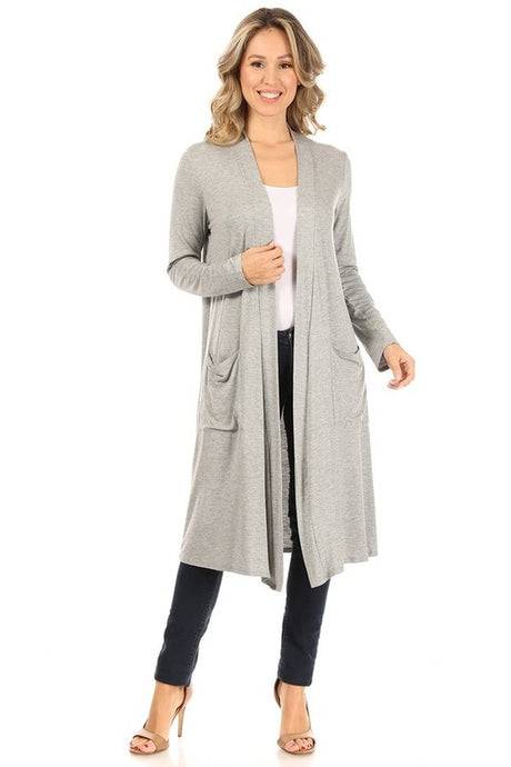 Solid Colors Duster Cardigan king-general-store-5710.myshopify.com