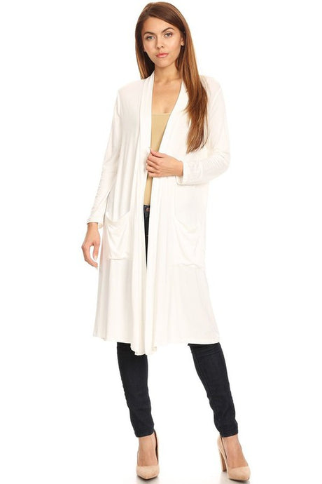 Solid Colors Duster Cardigan king-general-store-5710.myshopify.com