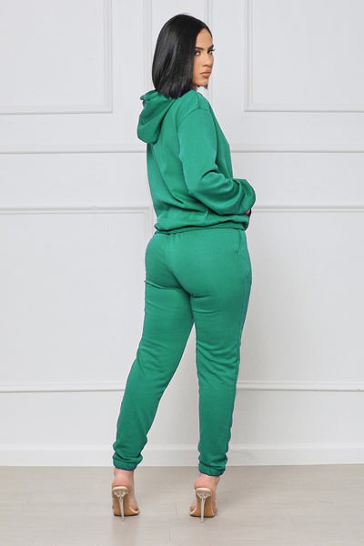 Green Long Sleeve Hoodie Top Sweatpant Set king-general-store-5710.myshopify.com