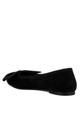 CHUCKLE Big Bow Suede Ballerina Flats king-general-store-5710.myshopify.com