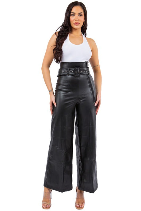 Sexy Black Leather High Waist PU Pants king-general-store-5710.myshopify.com