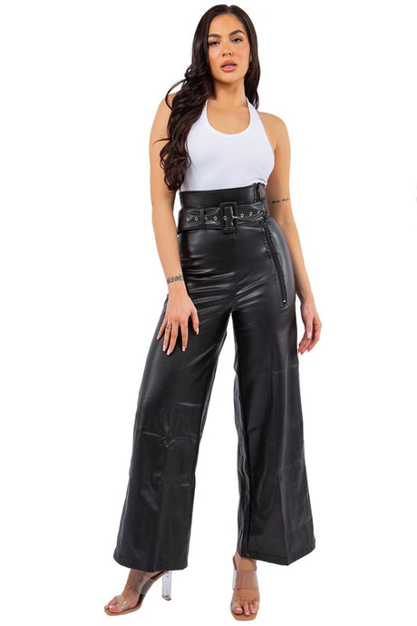 Sexy Black Leather High Waist PU Pants king-general-store-5710.myshopify.com