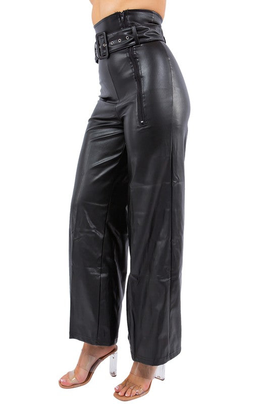 Sexy Black Leather High Waist PU Pants king-general-store-5710.myshopify.com