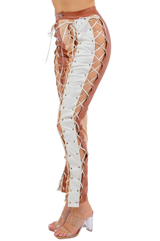 White Multi Sexy PU Leather Pants king-general-store-5710.myshopify.com