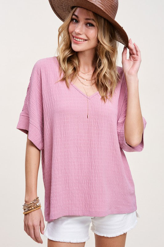 Vanessa Short Sleeve Oversized Top