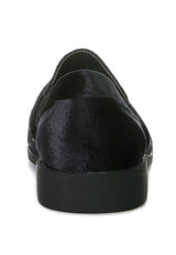 Walkin Stud Detail Velvet Loafers