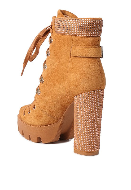 Birch Diamante Set Block Heeled Ankle Boot king-general-store-5710.myshopify.com