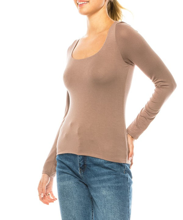 BAMBOO Long Sleeve Double Layered Top king-general-store-5710.myshopify.com