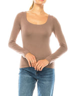 BAMBOO Long Sleeve Double Layered Top king-general-store-5710.myshopify.com