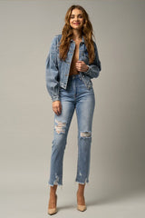 High Rise Premium Straight Jeans