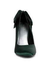 HORNET Green Satin Stiletto Pump Sandals king-general-store-5710.myshopify.com