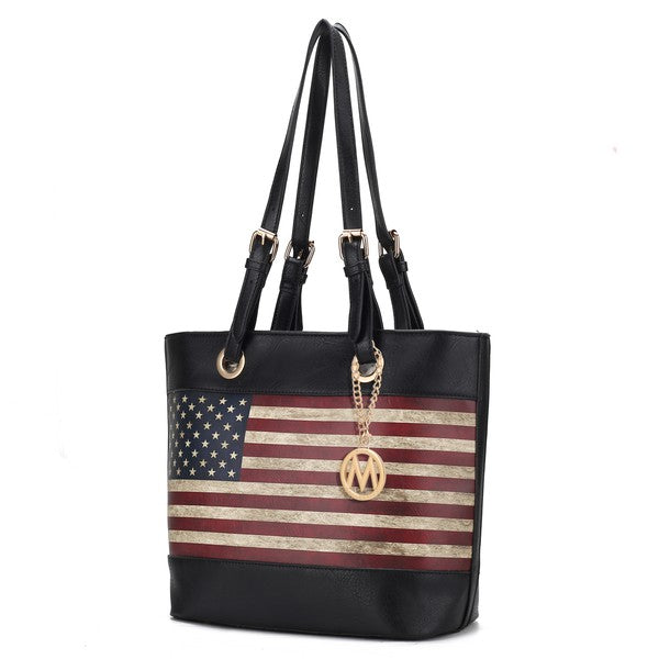 MKF Collection Vera Flag Pattern Tote Bag by Mia k king-general-store-5710.myshopify.com