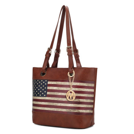 MKF Collection Vera Flag Pattern Tote Bag by Mia k king-general-store-5710.myshopify.com