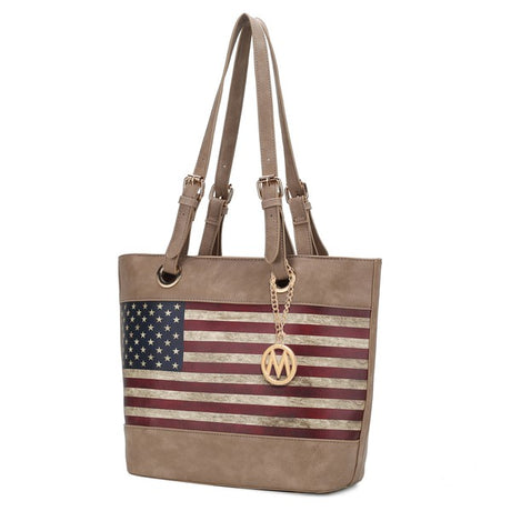 MKF Collection Vera Flag Pattern Tote Bag by Mia k king-general-store-5710.myshopify.com
