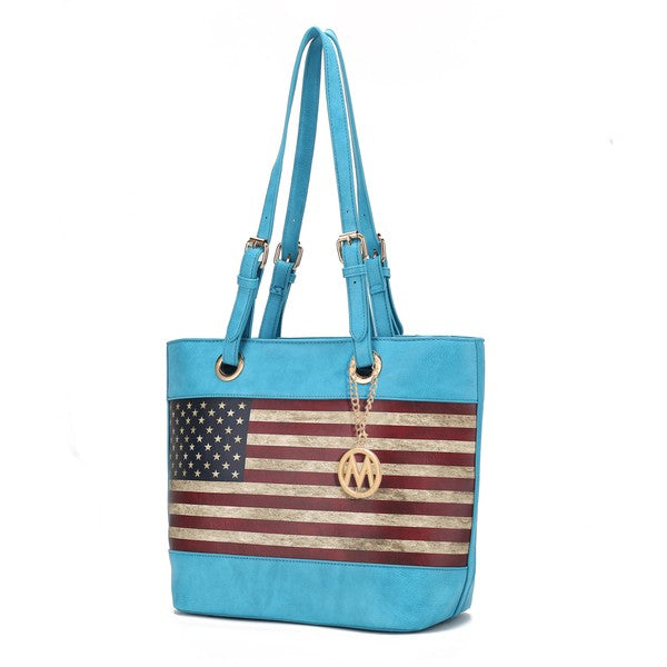 MKF Collection Vera Flag Pattern Tote Bag by Mia k king-general-store-5710.myshopify.com