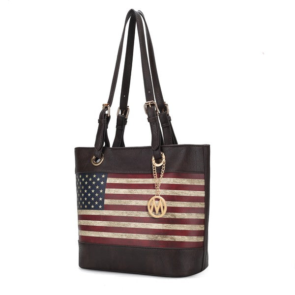 MKF Collection Vera Flag Pattern Tote Bag by Mia k king-general-store-5710.myshopify.com