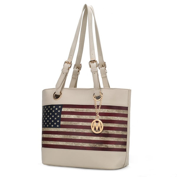 MKF Collection Vera Flag Pattern Tote Bag by Mia k king-general-store-5710.myshopify.com