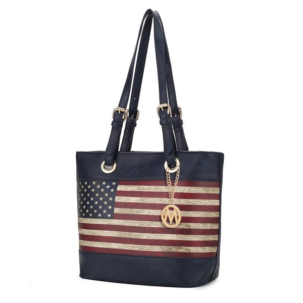 MKF Collection Vera Flag Pattern Tote Bag by Mia k king-general-store-5710.myshopify.com