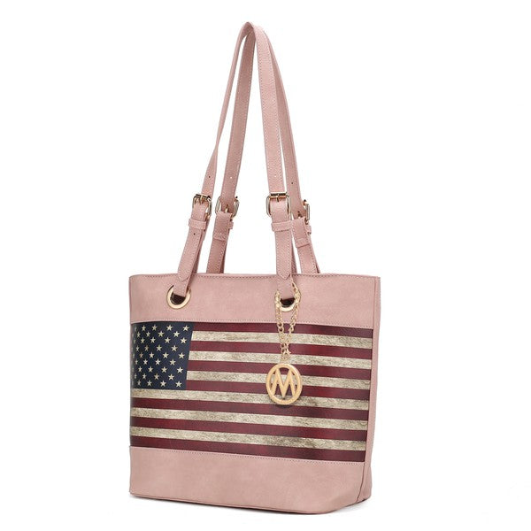 MKF Collection Vera Flag Pattern Tote Bag by Mia k king-general-store-5710.myshopify.com