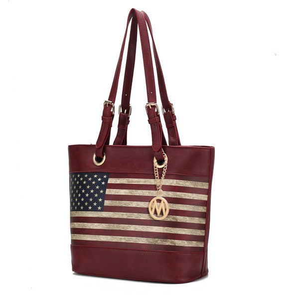 MKF Collection Vera Flag Pattern Tote Bag by Mia k king-general-store-5710.myshopify.com