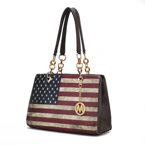 MKF Collection Nevaeh Flag Women Shoulder by Mia k king-general-store-5710.myshopify.com