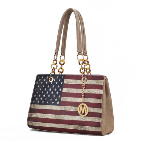 MKF Collection Nevaeh Flag Women Shoulder by Mia k king-general-store-5710.myshopify.com