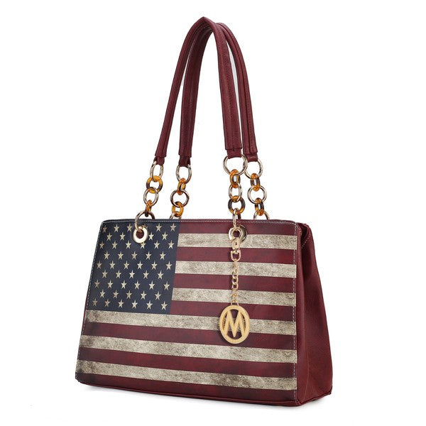 MKF Collection Nevaeh Flag Women Shoulder by Mia k king-general-store-5710.myshopify.com