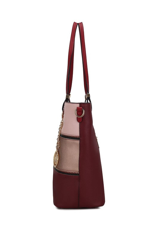 MKF Collection Vallie Color Block Tote bag by Mia king-general-store-5710.myshopify.com