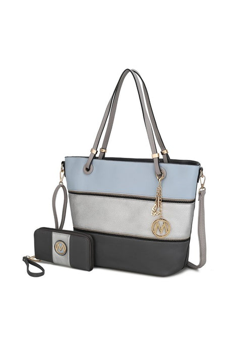 MKF Collection Vallie Color Block Tote bag by Mia king-general-store-5710.myshopify.com