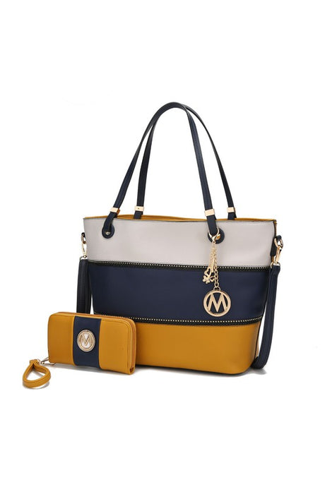 MKF Collection Vallie Color Block Tote bag by Mia king-general-store-5710.myshopify.com