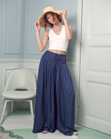 Plus Ruched Waist Wide Resort Pants king-general-store-5710.myshopify.com