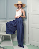 Plus Ruched Waist Wide Resort Pants king-general-store-5710.myshopify.com