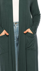 Plus Size Solid Color Duster Cardigan king-general-store-5710.myshopify.com