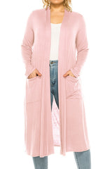 Plus Size Solid Color Duster Cardigan king-general-store-5710.myshopify.com