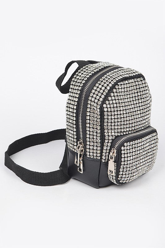 Rhinestone Statement Mini Convertible Backpack