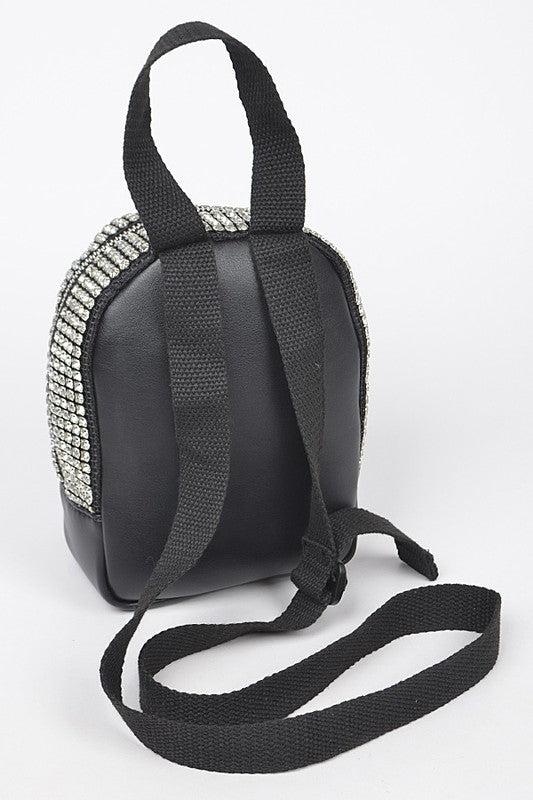 Rhinestone Statement Mini Convertible Backpack