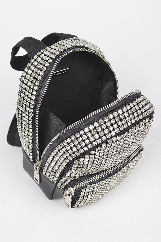 Rhinestone Statement Mini Convertible Backpack